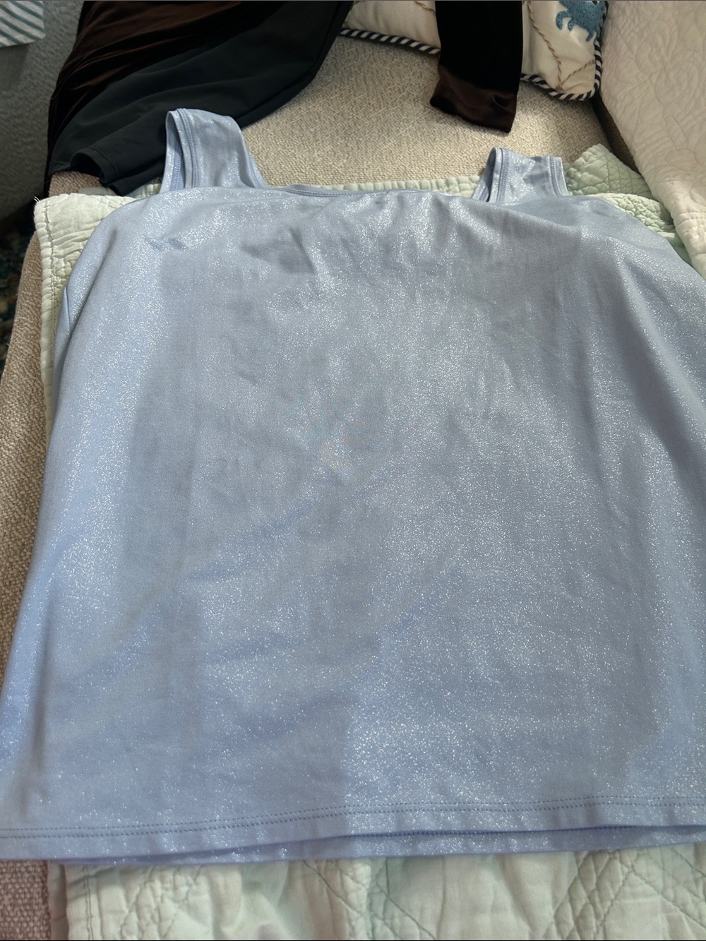 White House Black Market Light Blue Sparkle Tank